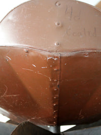 antique industrial rotating hardware bin