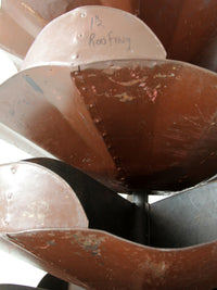 antique industrial rotating hardware bin