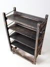 antique industrial wood factory rack