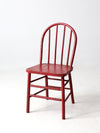 early 20th century red spindle back chair