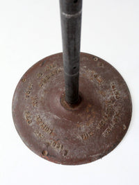 antique industrial rotating hardware bin