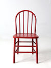 early 20th century red spindle back chair