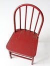 early 20th century red spindle back chair