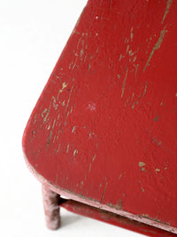 early 20th century red spindle back chair