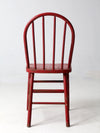 early 20th century red spindle back chair