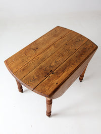 antique oak drop leaf dining table
