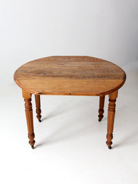 antique oak drop leaf dining table