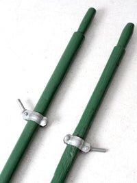 vintage painted wooden oars pair