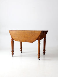 antique oak drop leaf dining table
