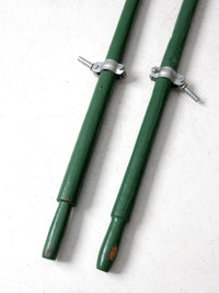 vintage painted wooden oars pair