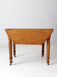 antique oak drop leaf dining table