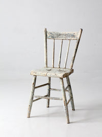 antique primitive plank seat chair
