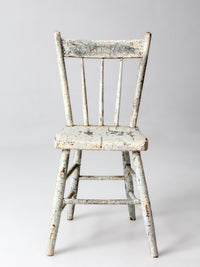 antique primitive plank seat chair