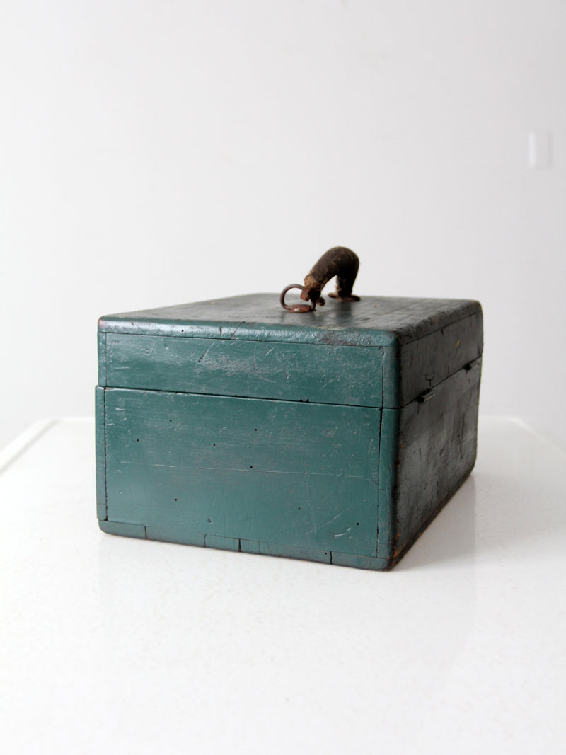 vintage wood tool box