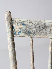antique primitive plank seat chair