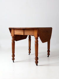 antique oak drop leaf dining table