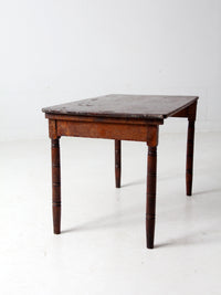 antique wooden "clipper" folding table