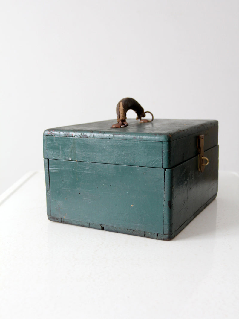 vintage wood tool box