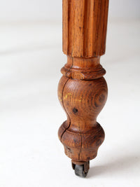 antique oak drop leaf dining table