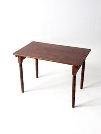 antique wooden "clipper" folding table