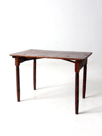 antique wooden "clipper" folding table