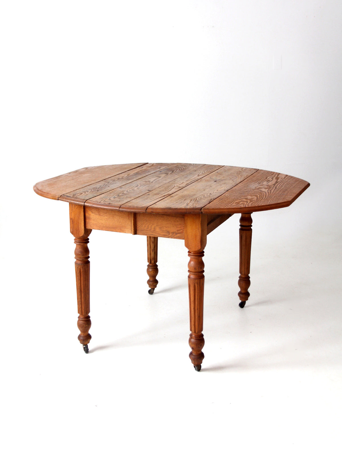 antique oak drop leaf dining table