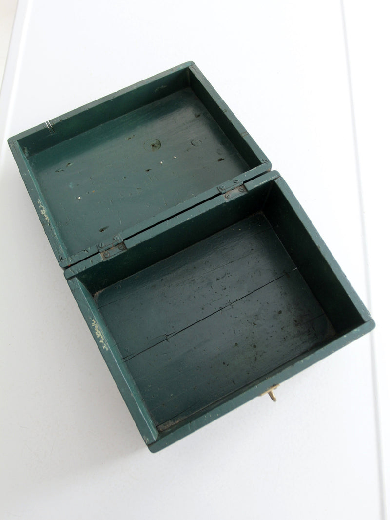 vintage wood tool box