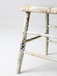 antique primitive plank seat chair