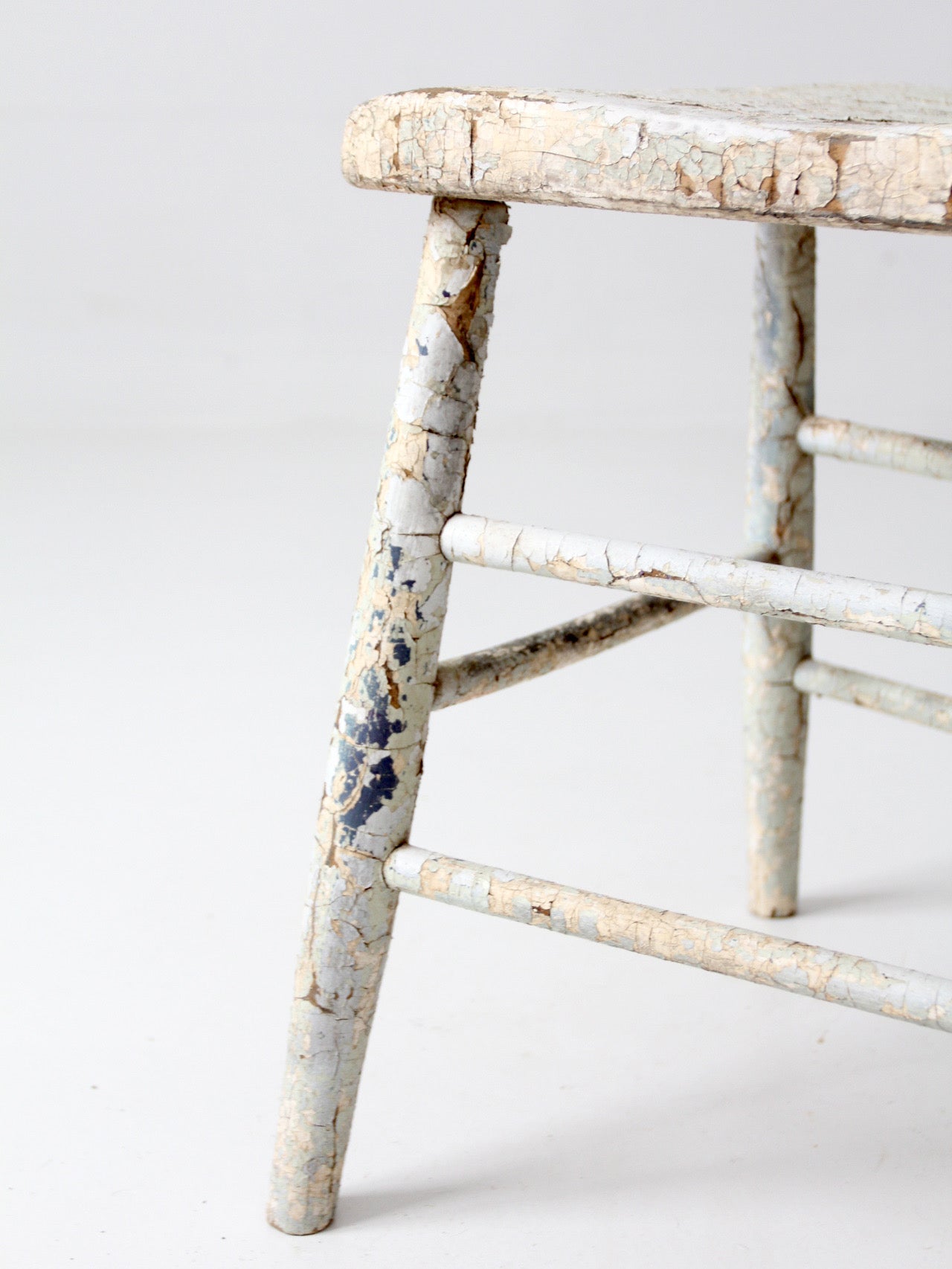 antique primitive plank seat chair
