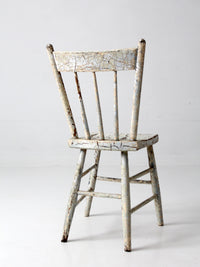 antique primitive plank seat chair