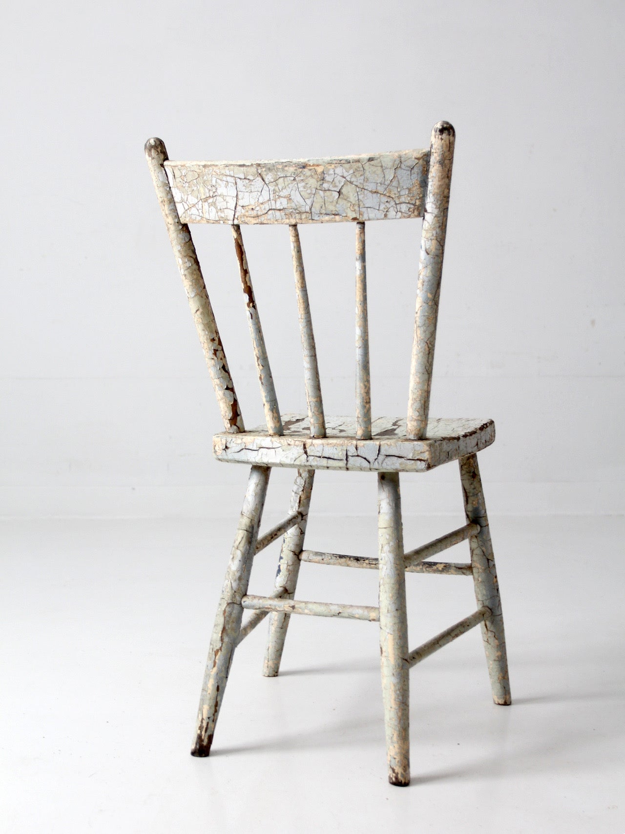 antique primitive plank seat chair
