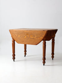 antique oak drop leaf dining table