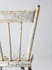 antique primitive plank seat chair