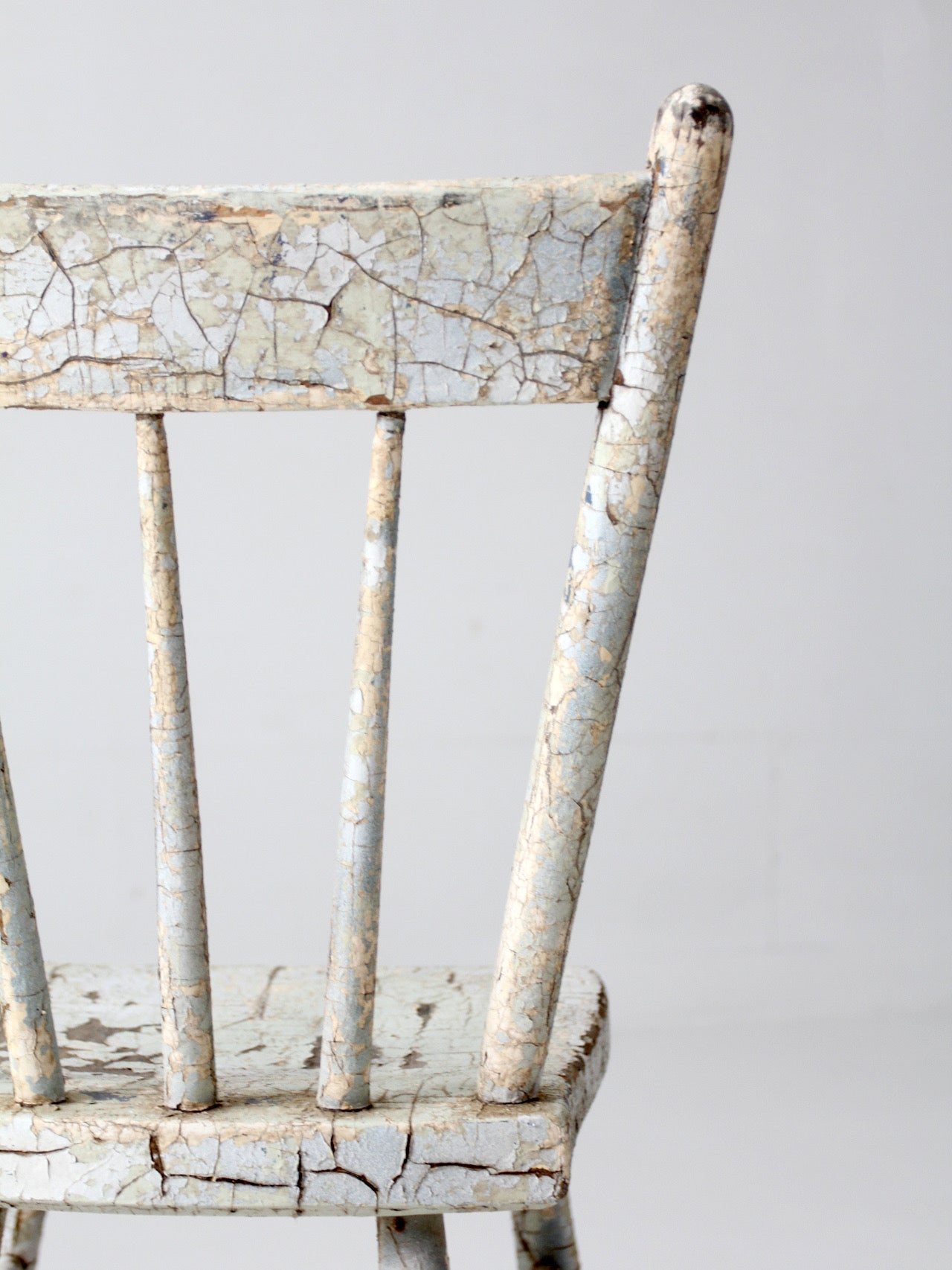 antique primitive plank seat chair