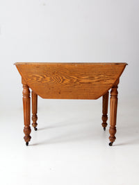 antique oak drop leaf dining table
