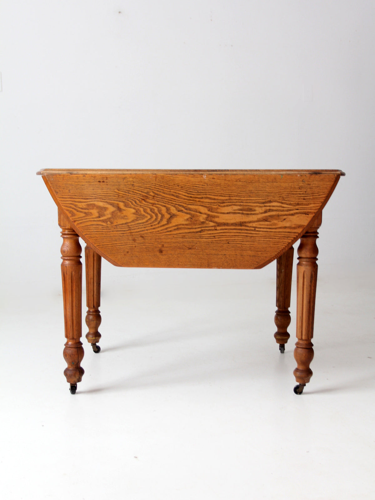 antique oak drop leaf dining table