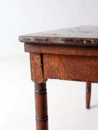 antique wooden "clipper" folding table