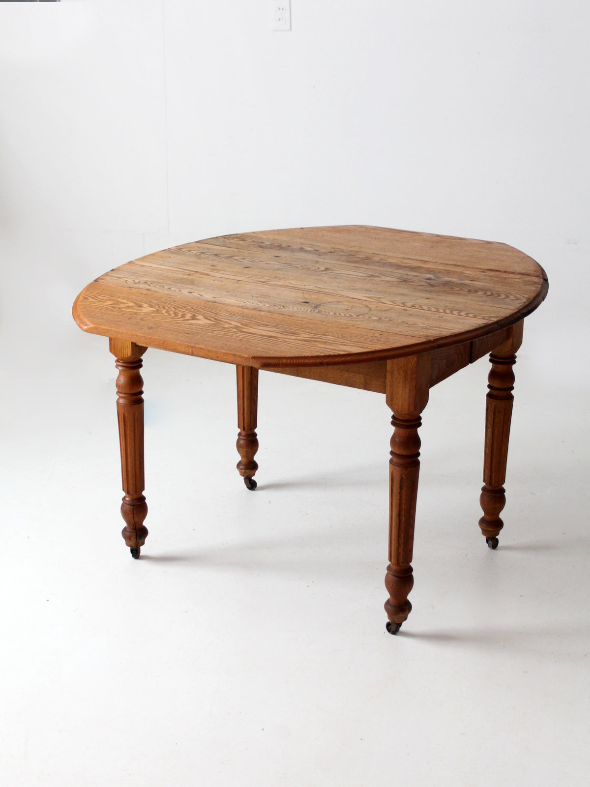antique oak drop leaf dining table