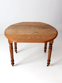 antique oak drop leaf dining table