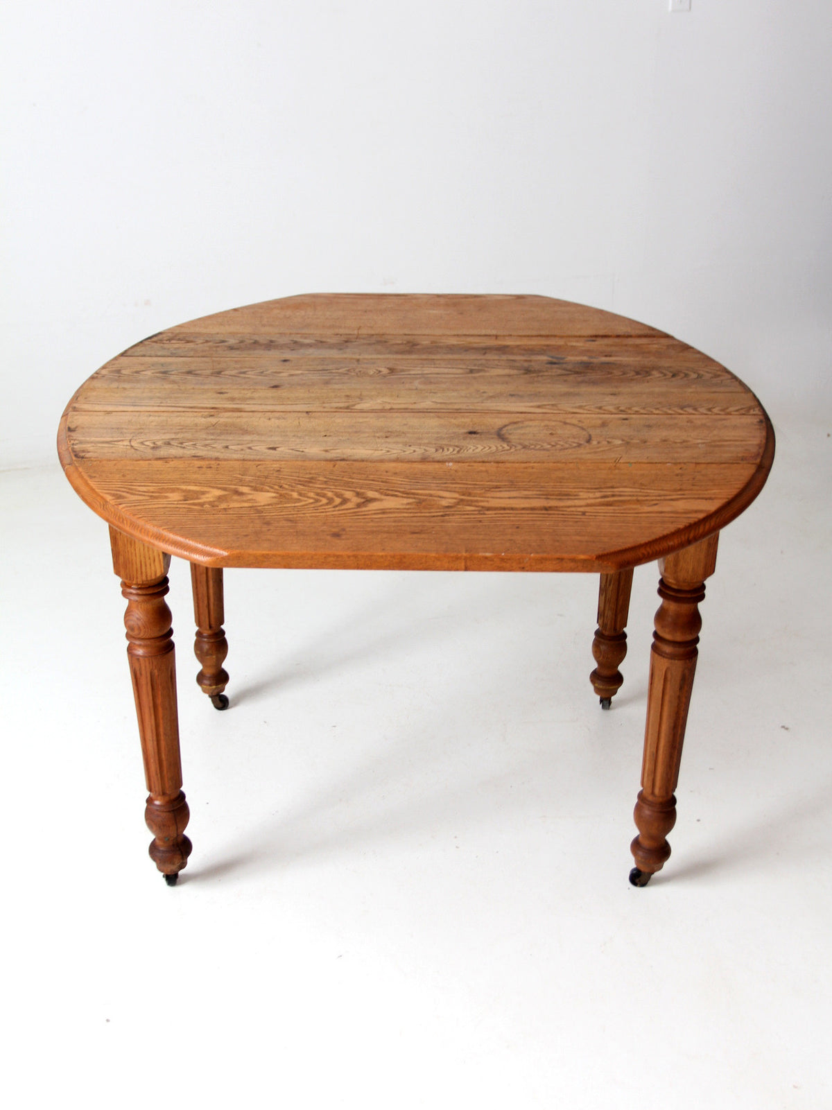 antique oak drop leaf dining table