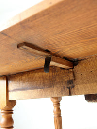 antique oak drop leaf dining table