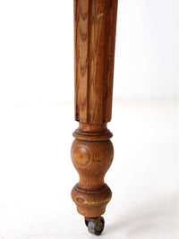 antique oak drop leaf dining table