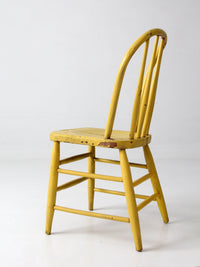 antique yellow painted Windsor spindle back chair