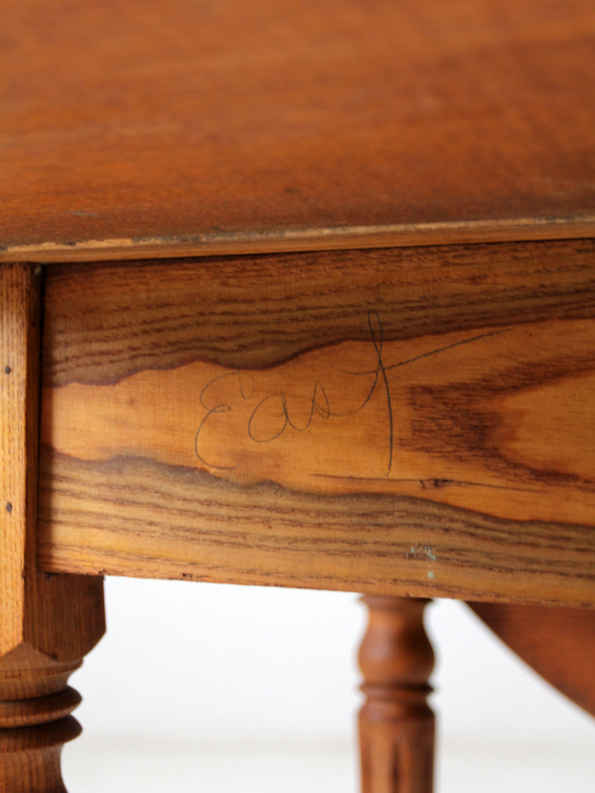 antique oak drop leaf dining table