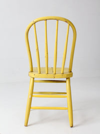 antique yellow painted Windsor spindle back chair