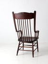 antique press back armchair