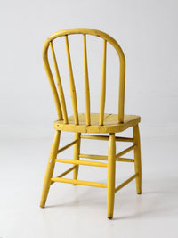 antique yellow painted Windsor spindle back chair