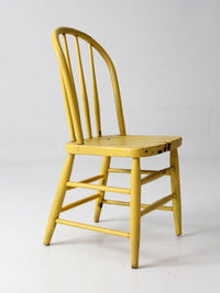 antique yellow painted Windsor spindle back chair