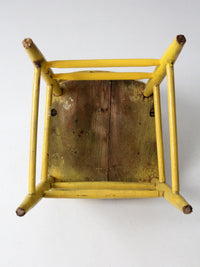 antique yellow painted Windsor spindle back chair