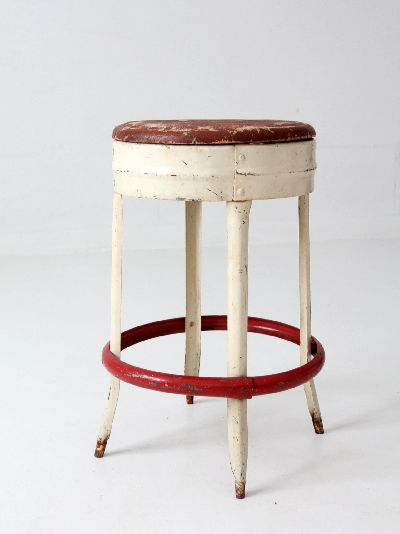 mid-century industrial diner stool